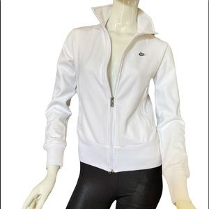 Nike White Sports Track Jacket